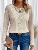 Chic Women's Lace Accent Blouse