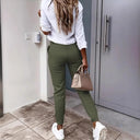 Chic Women's Chino Pants with Stretchy Waist