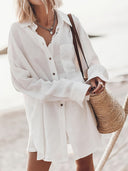 Elegant Women's Oversized Linen Blouse