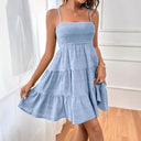 Women's Stylish Strap Dress with Flowy Skirt
