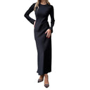 Chic Stand-Up Collar Maxi Dress for Women