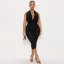 Women's Figure-Flattering Bodysuit with Deep Neckline