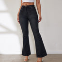 High-Waisted Flared Jeans with Side Pockets