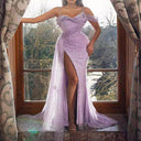 Glamorous Sequin Evening Dress with Chic Slit