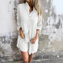 Chic Women's Long Blouse with Button Placket