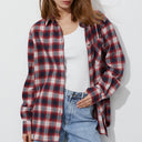 Women's Checked Blouse with Relaxed Fit