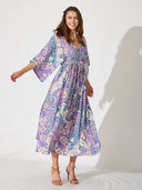 Chic V-Neck Beach Dress with Side Slit