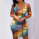 Chic Women's Bodycon Dress with Side Zipper and Modern Straps