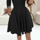 Checkered Women's Dress with Stylish Belt