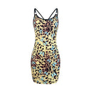 Women's Butterfly Print Fitted Dress