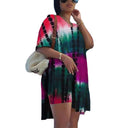 Trendy Tie-Dye Women's Summer Tunic Dress