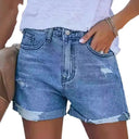 Trendy Distressed Denim Shorts for Women