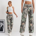 High-Waisted Camouflage Cargo Pants for Women