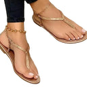 Chic Women's Sandals with Glittering Accent