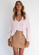 Chic Women's Blouse with Ruffle Accents