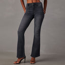 High-Waisted Bootcut Jeans in Premium Denim