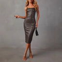 Chic Women's Midi Dress in Matte Fabric