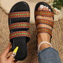 Colorful Braided Strap Ladies' Summer Sandals