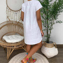 V-Neck Loose Fit Women's Dress