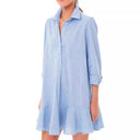 Chic Women's Shirt Dress with Flowy Hem
