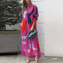 Vibrant Graphic Print Shirt Dress with Pockets