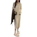 Chic Midi Dress with Button Closure for Women