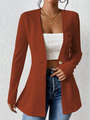 Asymmetrical Women's Blazer Jacket - Chic Design