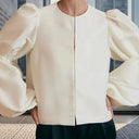 Chic Women's Blouse with Voluminous Puff Sleeves
