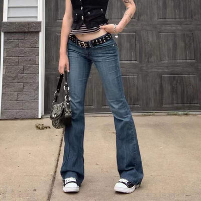 High-Waisted Retro Flared Jeans for Women