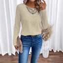 Chic Women's Lace Accent Blouse