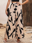 Floral Print Women's High-Waisted Summer Trousers