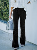 Women's Corded Fabric Flared Jeans