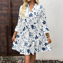 Floral Ruffle Women's Dress - Stylish Everyday Wear