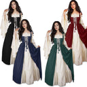 Vintage Inspired V-Neck Dress with Flowy Sleeves