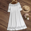Chic Summer Dress with Lace Accents
