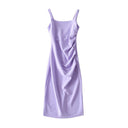 Chic Ruffle Detail Women's Midi Dress