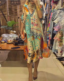 Artistic Kaftan-Style Women's Tunic