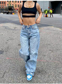Chic Women's Wide Jeans for Effortless Style