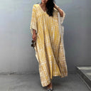 Chic V-Neck Kaftan Dress for Women