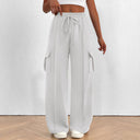 Elastic Waist Loose Fit Cargo Pants for Women