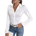 Chic Vertical Striped Blouse for Women