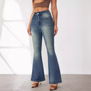 Chic High-Waisted Flared Jeans for Women