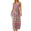 Floral Print Maxi Dress with Adjustable Bandeau