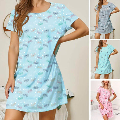 Colorful Butterfly Pattern Women's Nightgown