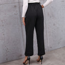 Chic High-Waist Wide-Leg Trousers with Stylish Tie Belt