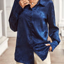 Floral Satin Blouse for Women
