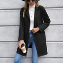 Chic Oversized Blazer Jacket with Double Button and Pocket Design