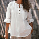Chic Women's Blouse with Button Placket