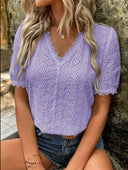 Eyelet Embroidered Women's Blouse for All Occasions