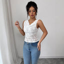 Chic Lace Top with Stylish Wrap Design